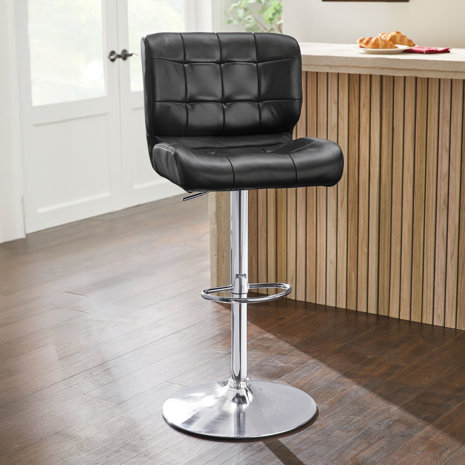 Laurel Oversized Tufted Stool | Seventh Avenue