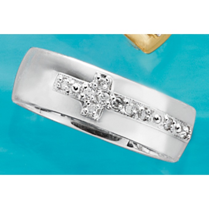 Diamond Cross Unisex Band, , large