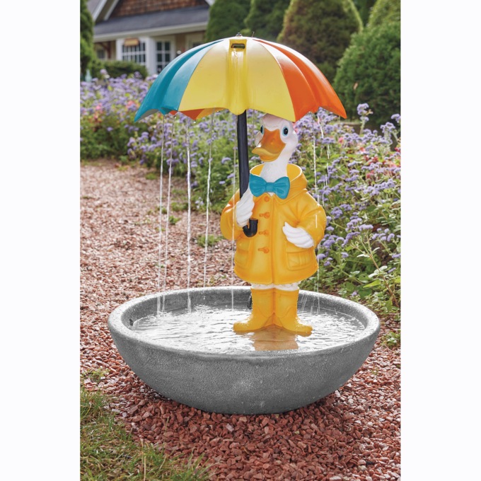 Puddle Duck Fountain, Yellow, large