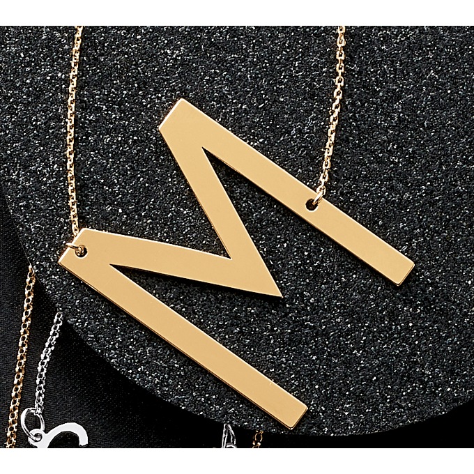 Initial Sideways Necklace, , large