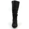 Amanda D'Laurie Tall Scrunch Boot: Rich Faux Suede with 1" Wedge Heel, , large