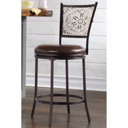 Stamped Metal Swivel Stool, , large