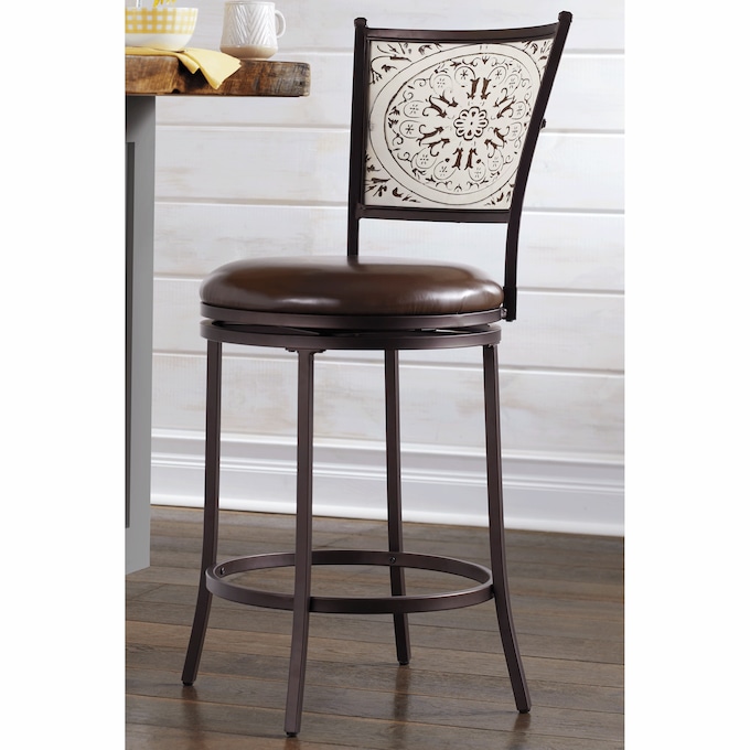 Stamped Metal Swivel Stool, , large