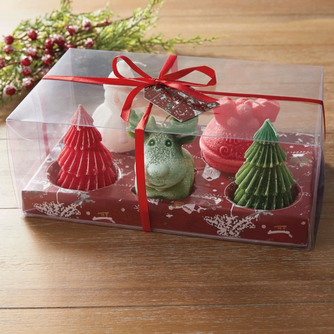 5-Piece Christmas Figure Candles, , large