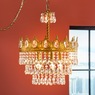Crown Jewel Chandelier, Gold, large