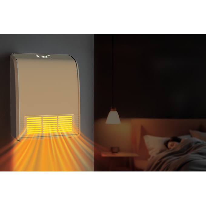 Handy Heater Wall-Mountable Room Heater, White, large