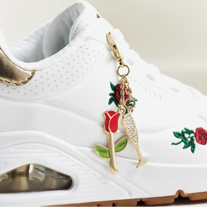 Skechers Uno Champagne and Roses Shoe with Air-Cooled Memory Foam, , large
