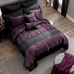 Kismet Woven Jacquard 10-Piece Bed Set, Accent Pillows &amp; Window Treatments, , large