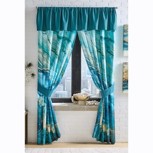 Gemma Panel Pair, Teal, large