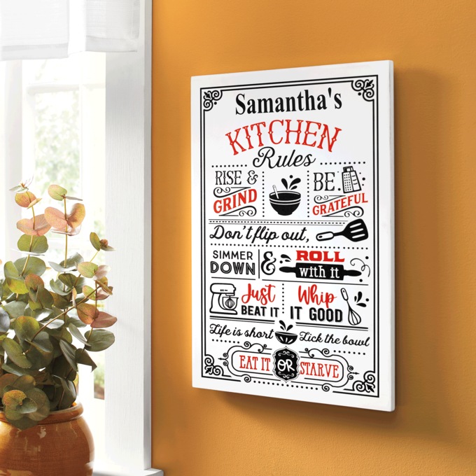 Kitchen Rules Wall Art, , large