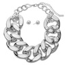 Large Link Necklace and Earring Set, , large