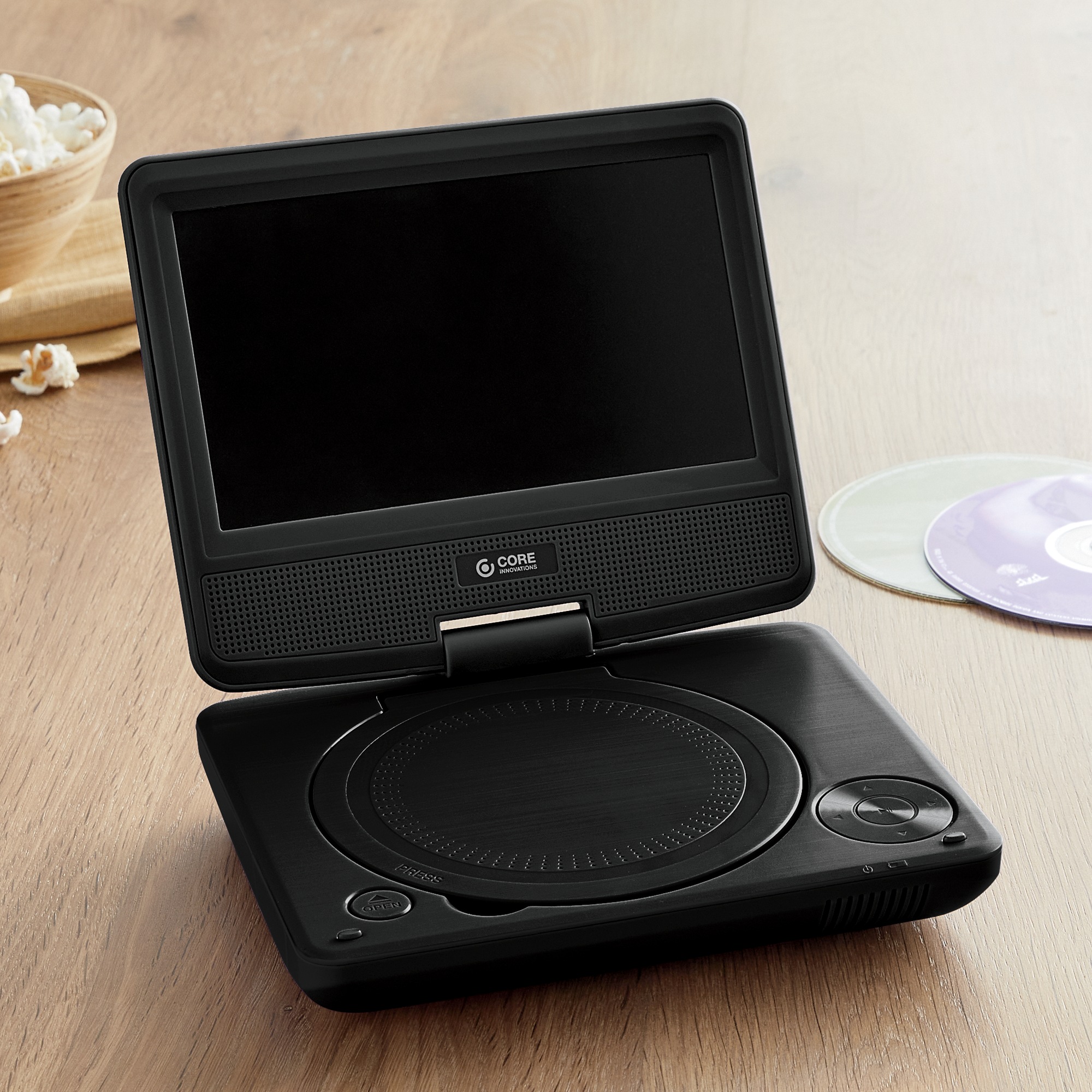 Core Innovations 7" Portable DVD Player, Black, large