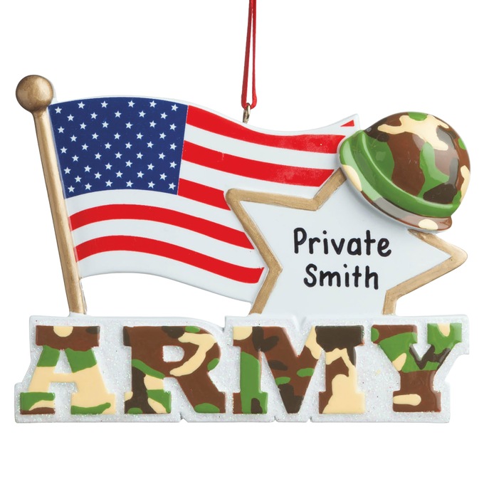 Personalized Military Ornament, , large