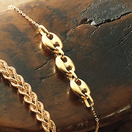 10K Gold Mariner 3-Link Bracelet, , large