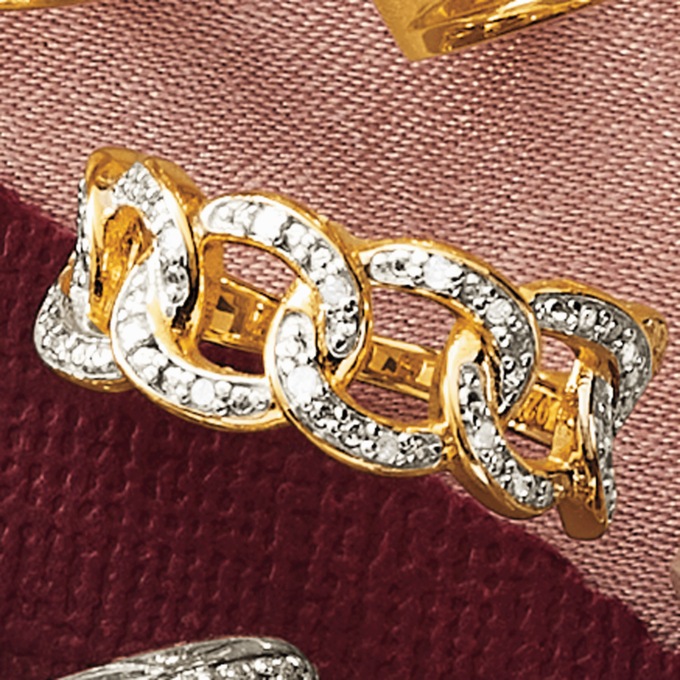 Diamond Link Ring, , large