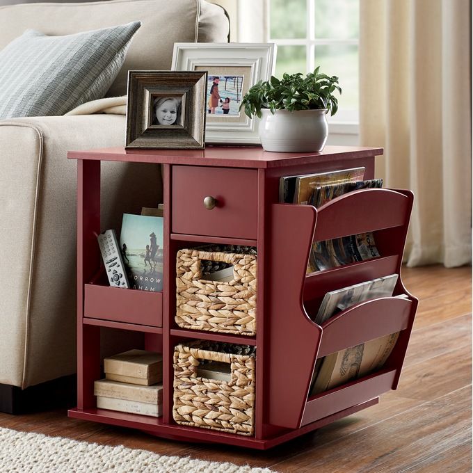 Admiral Rotating End Table with Storage, , large