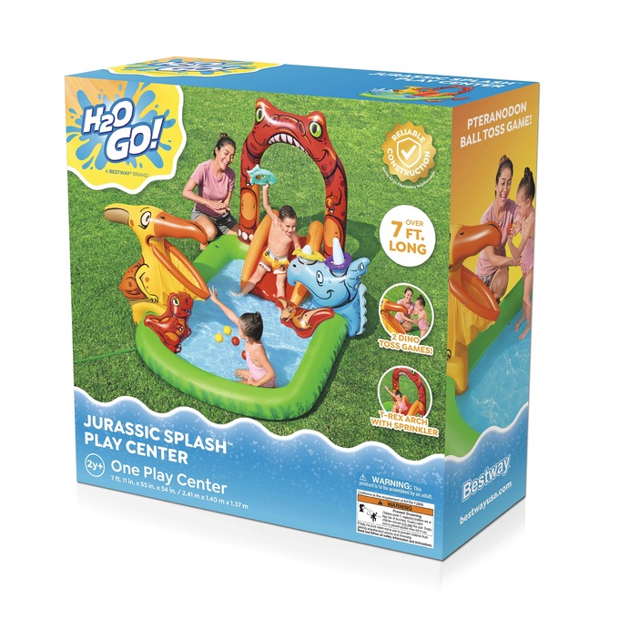 Bestway Jurassic Splash Inflatable Water Play Center, , large