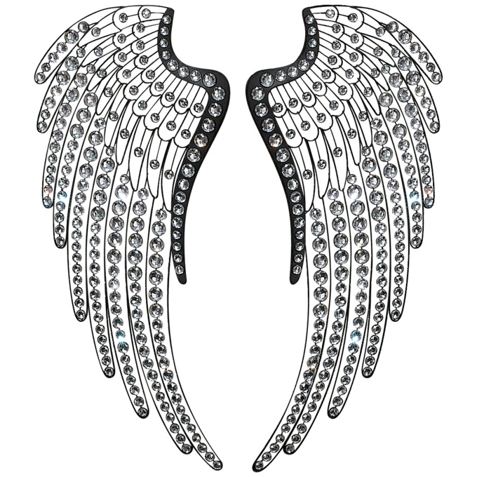 2-Piece Jeweled Wings Wall D&eacute;cor Set, , large
