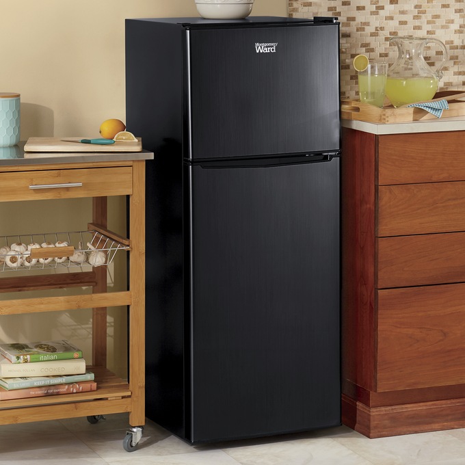 4.6 Cu. Ft. Black Refrigerator/Freezer by Montgomery Ward