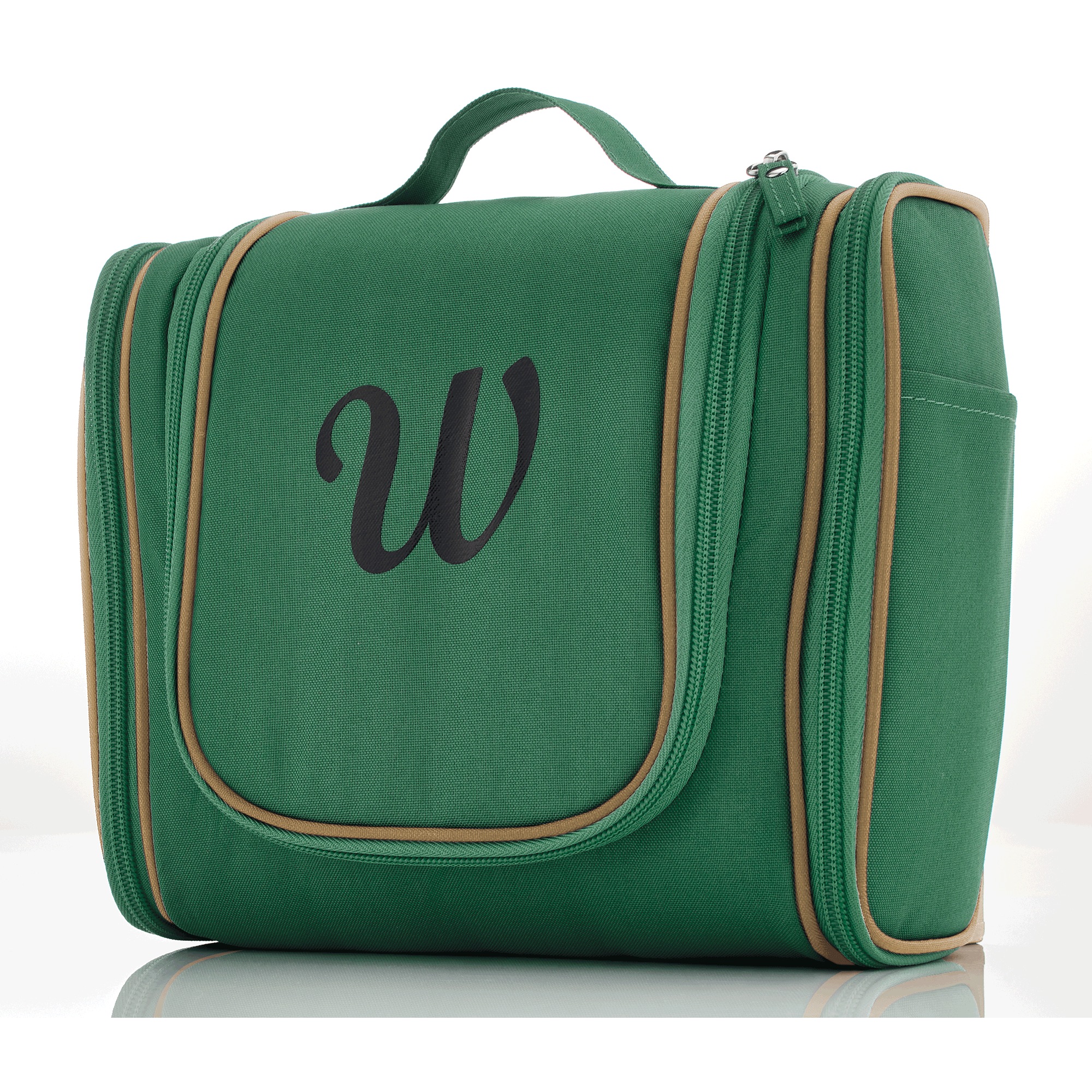 XL Personalized Toiletry Bag, Green, large