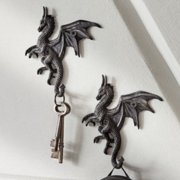 Set of 2 Dragon Wall Hooks, , large