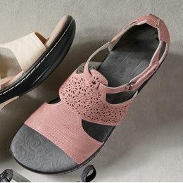 JBU Bonita Shimmer Sandal by Jambu, Rose Shimmer, large