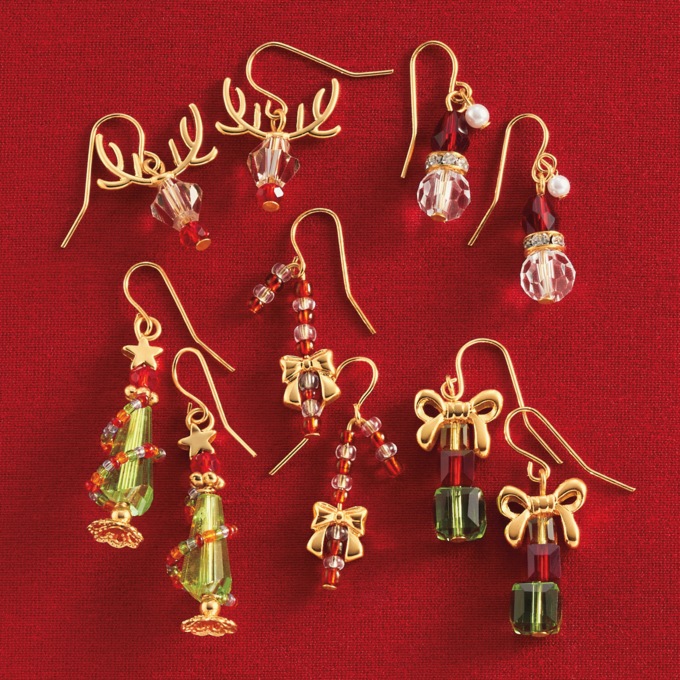 Holiday 5-Pair Beaded Earring Set, , large