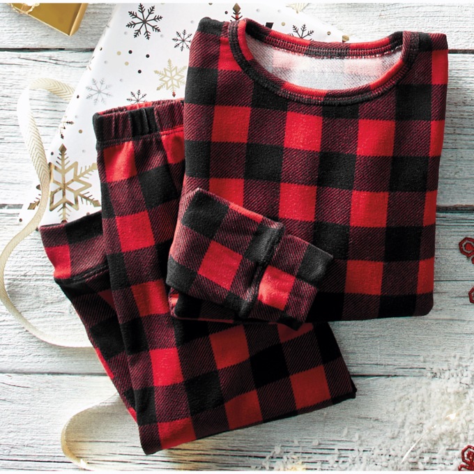 Kids' Buffalo Check PJ Set, , large
