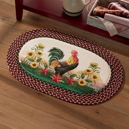 Rooster Braided Kitchen Mat - 20&quot; x 30&quot;, , large