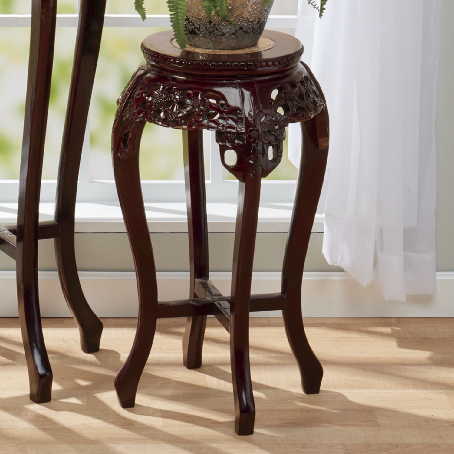 HandCarved Genuine Marble Plant Stands Seventh Avenue