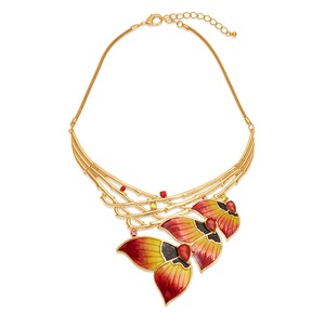Enamel Butterfly Necklace, , large