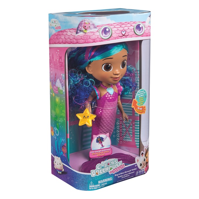Gabby&rsquo;s Dollhouse Sing and Shine Mermaid Gabby, , large