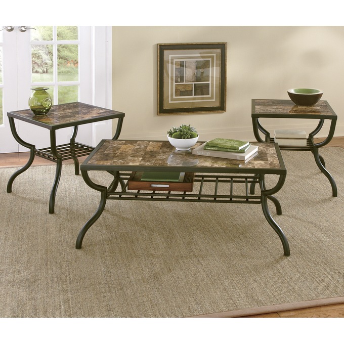 3-Piece Faux Marble Table Set | Seventh Avenue