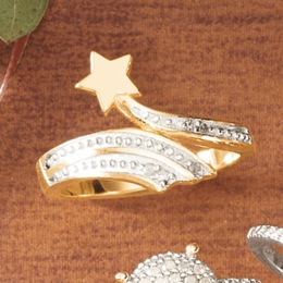 Diamond Shooting Star Ring, , large