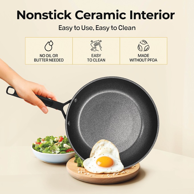 Ceramax 20-Piece Ceramic Nonstick Cookware Set, , large