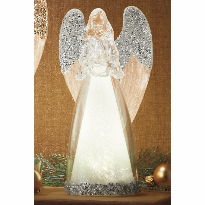 LED Glitter Acrylic Angel, , large