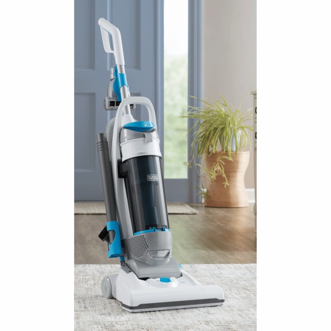 BLACK+DECKER Upright Series+ Upright Bagless Vacuum with HEPA Filter, Pet Upholstery & Crevice Brush, Large Capacity, Easy Empty, Carpet and Hard Floor, 900w, , large