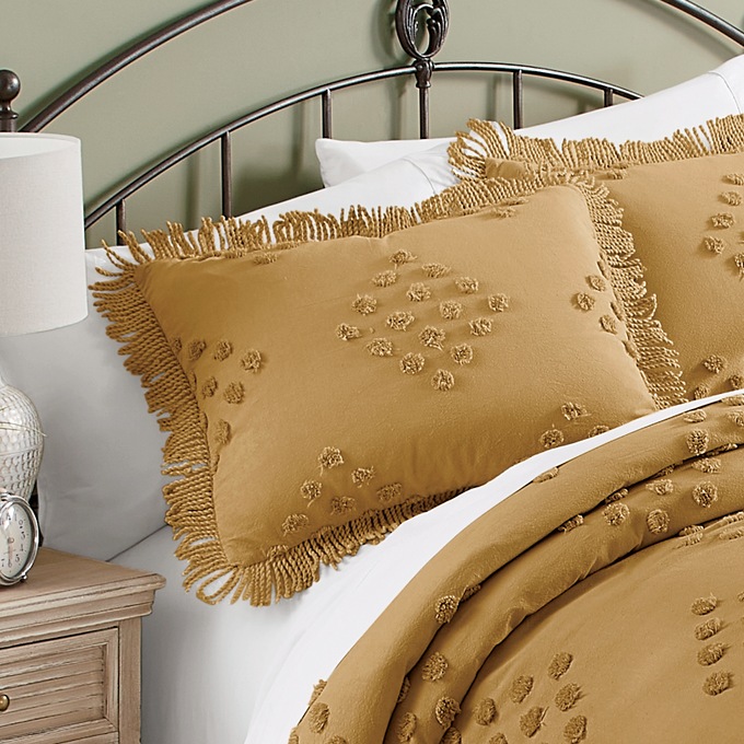 Harper Chenille Sham, Marigold, large