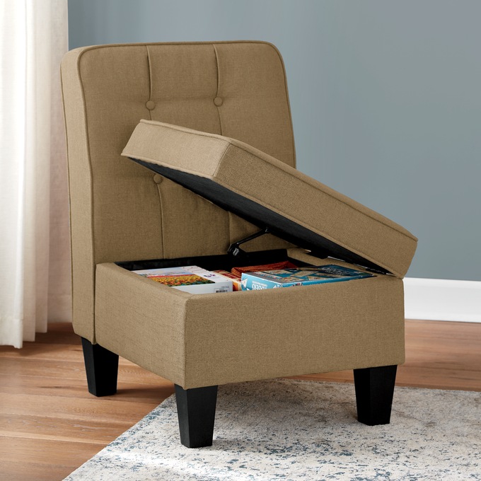 Tufted Parker Slipper Chair, , large