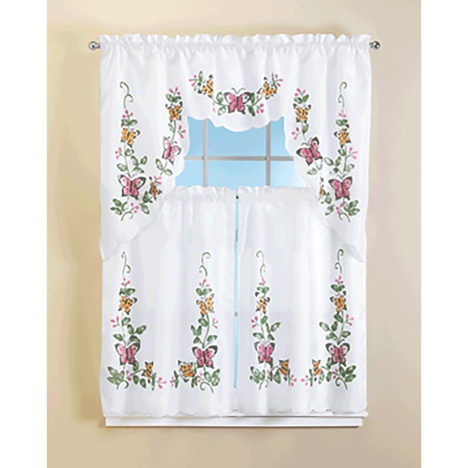 Butterfly Curtain Set, , large