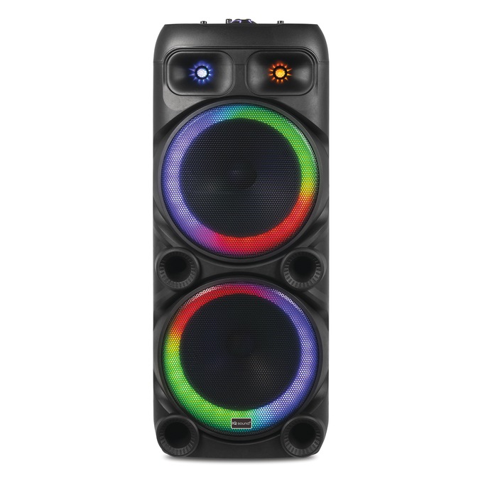 IQ Sound Double-Woofer Portable DJ Speaker with Bluetooth, , large