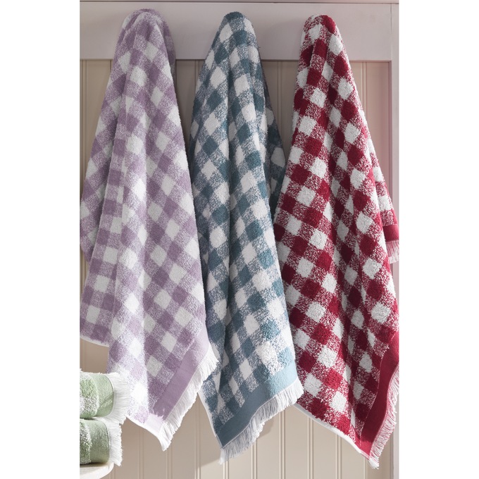 Bliss 6-Piece Towel Set, Bluebell Gingham, large