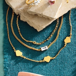 Triple-Heart Anklet, , large