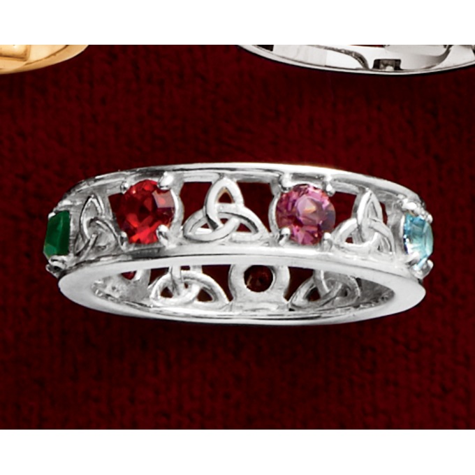 Family Birthstone Celtic Band, , large