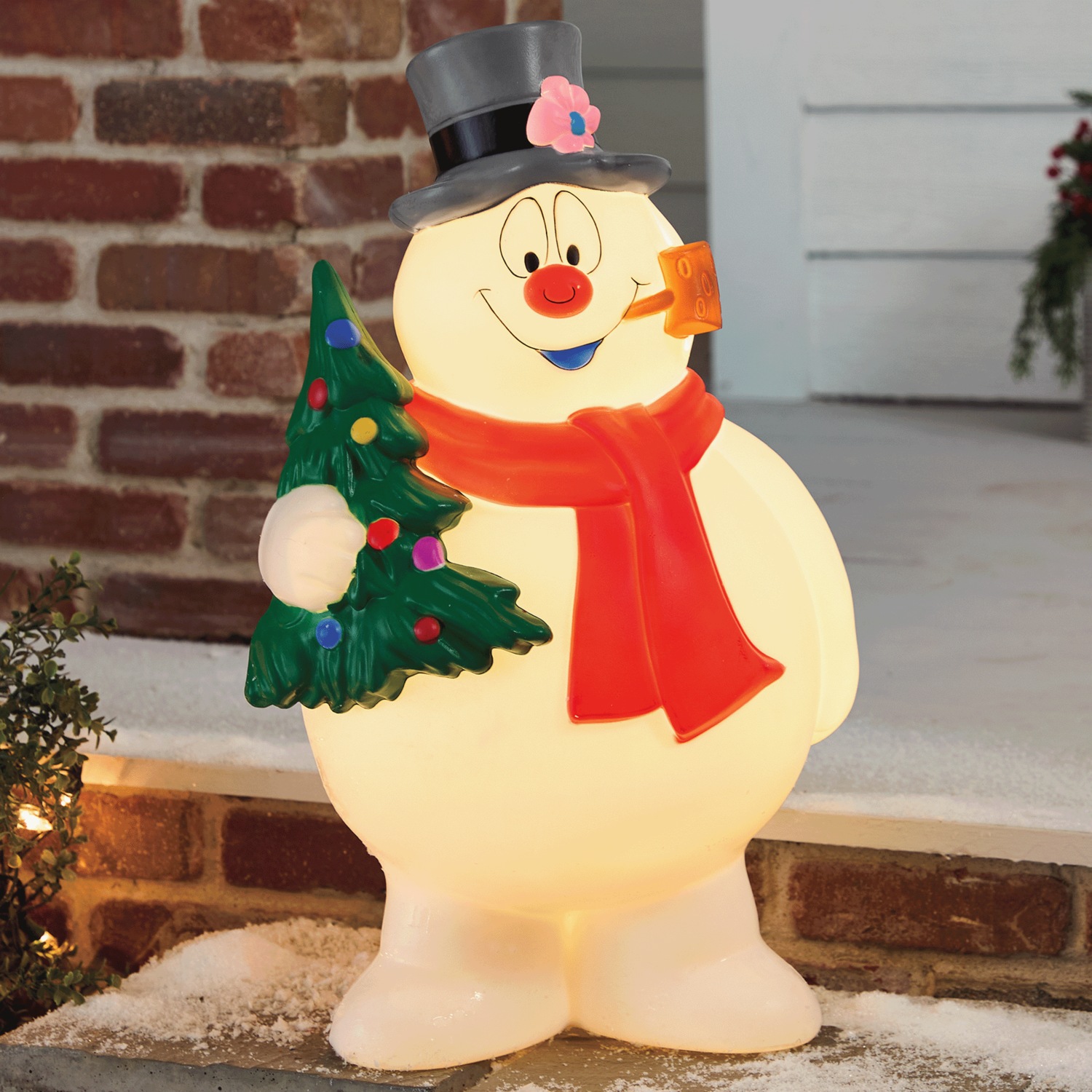 Lit Vintage-Style Lit Frosty Blow Mold Decoration | Seventh Avenue