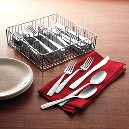 Ginny&rsquo;s 60-Piece Flatware Set with Caddy, , large