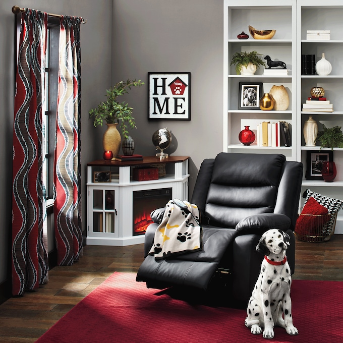 Side-Display Corner Fireplace with Remote, , large