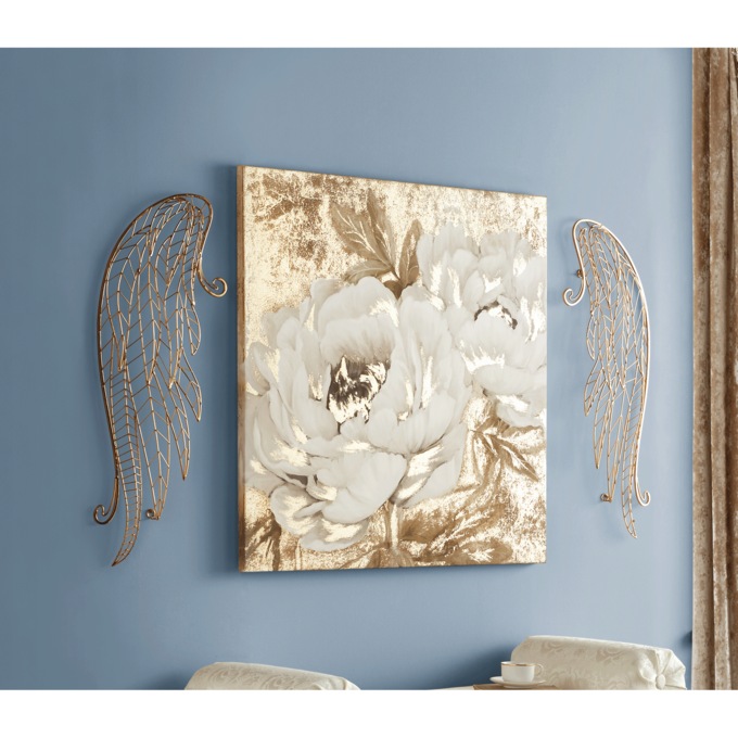 Set of 2 Golden Wings Décor, , large