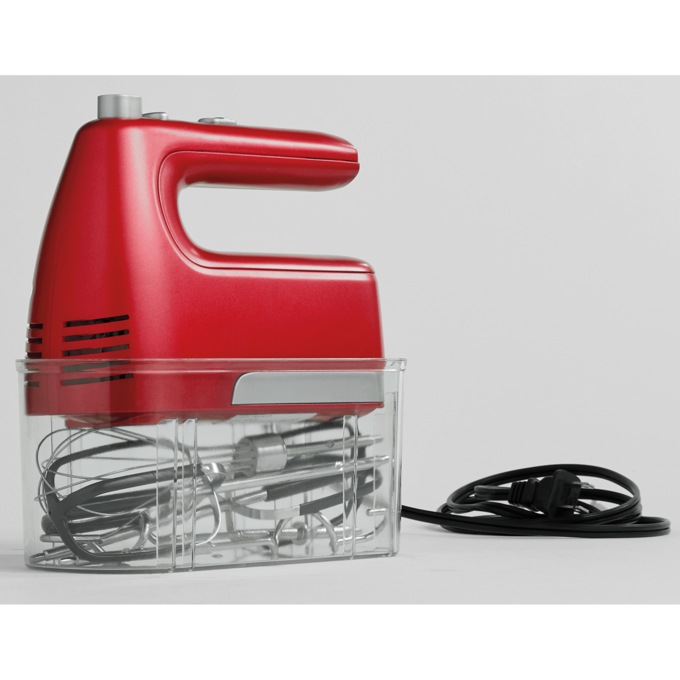 5-Speed Hand Mixer with Storage Case, Ruby, large