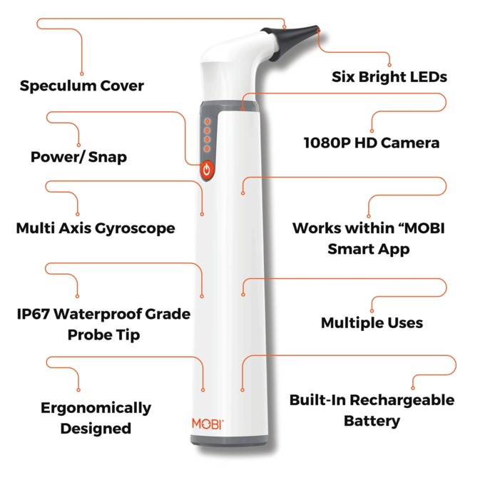 Mobi Smart Ear, Nose & Throat Otoscope, , large